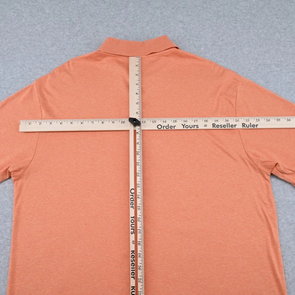 100% Cotton Polo Ralph Lauren Men XLT Coral Orange Mesh Knit Polo Shirt Golf EUC
